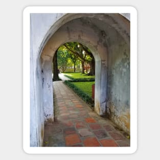 Archway in the Temple of Literature, Hanoi Sticker